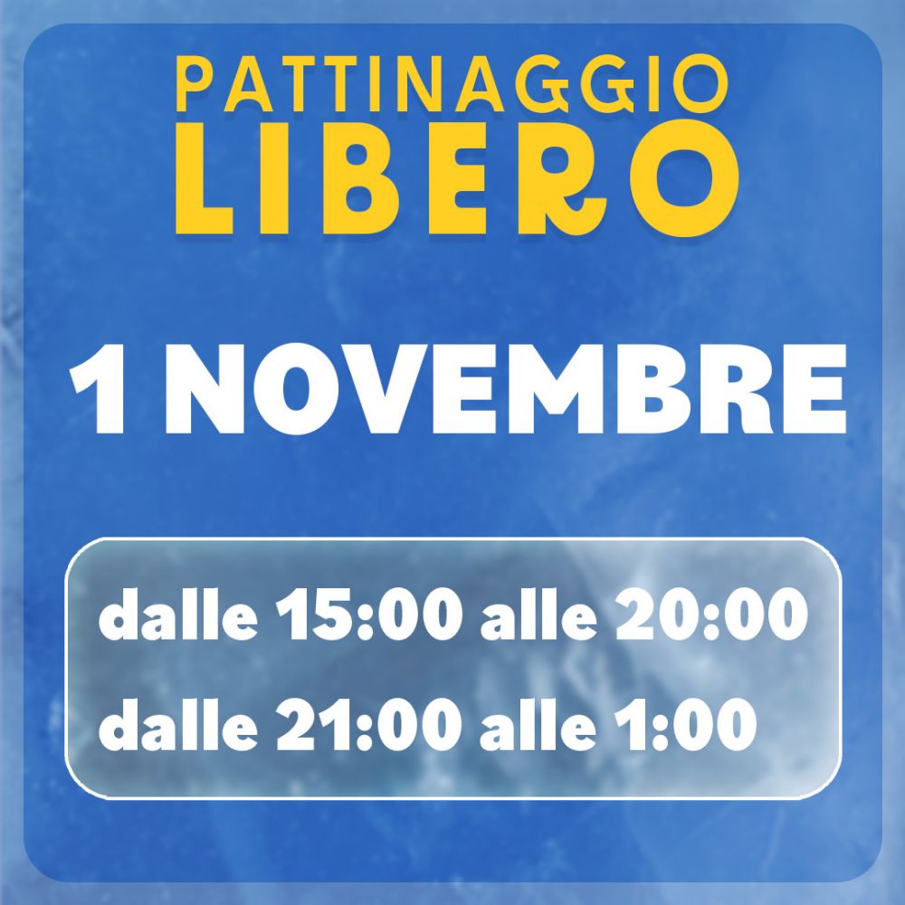 pattinaggio libero 1 novembre