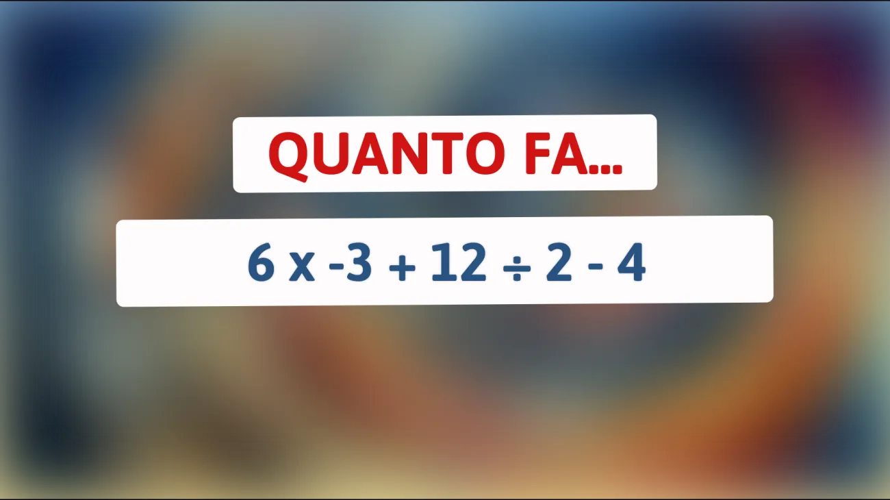 \"Sai Risolvere Questo Indovinello Matematico Che Solo i Veri Geni Riescono a Capire? Mettiti alla Prova Ora!\""
