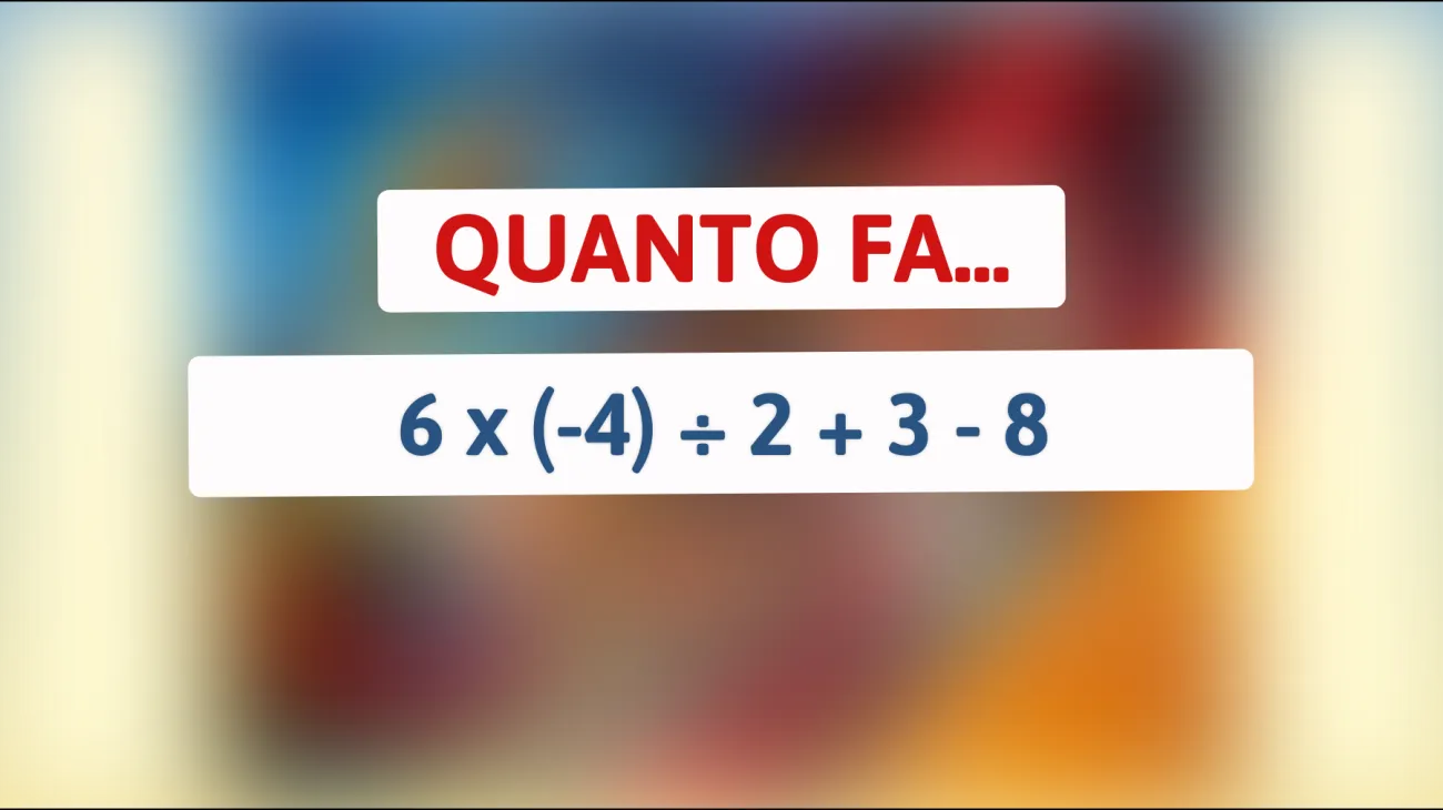 \"Sfida il tuo cervello: Solo i veri geni risolvono questo enigma matematico complesso!\""