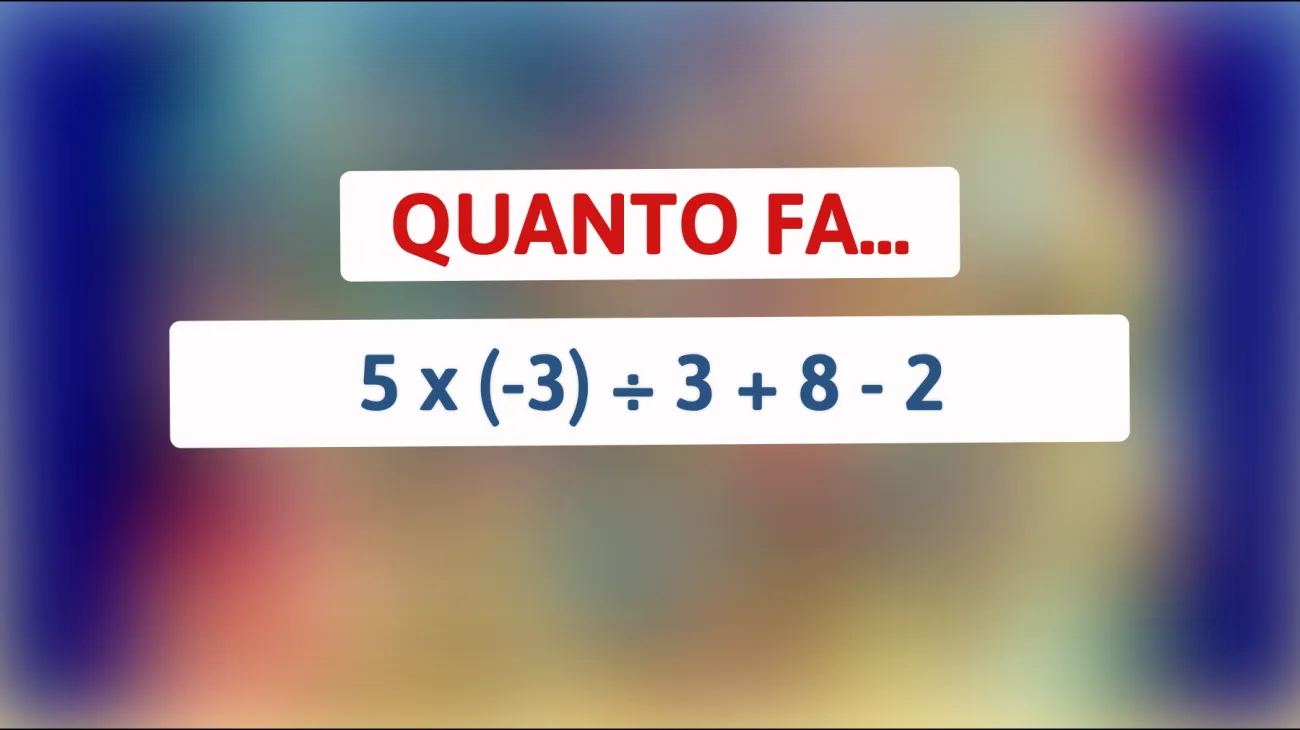 \"Solo i più intelligenti possono risolvere questo rompicapo matematico in pochi secondi: ci riesci anche tu?\""