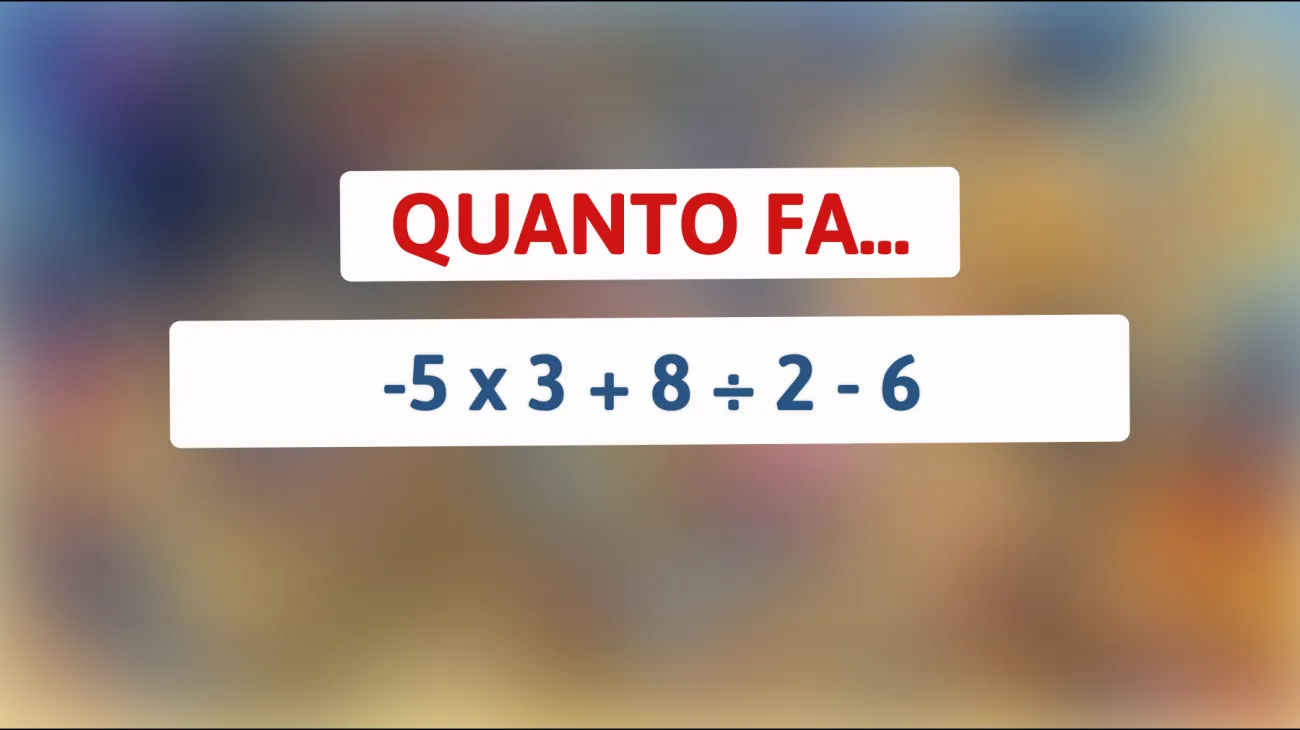 \"Solo i veri cervelloni riescono a risolvere questo enigma matematico in 10 secondi!\""