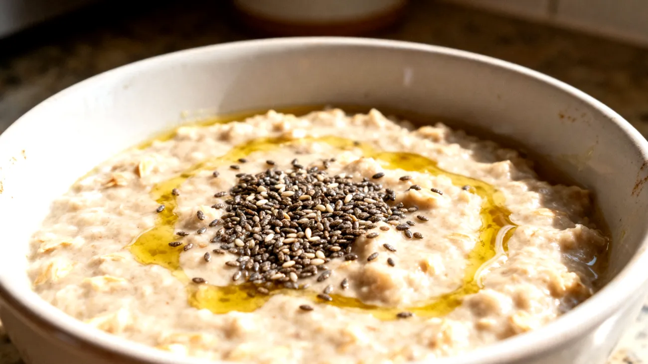 Porridge di avena con semi di chia e olio di argan"