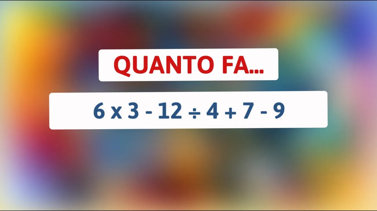 Solo il 1% risolverà correttamente questo semplice indovinello matematico! Sei tra gli intelligenti che ce la faranno?"