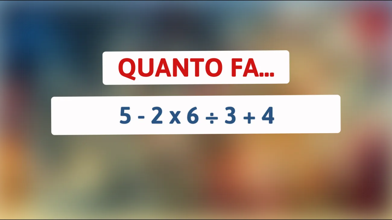 Solo il 5% delle persone riesce a risolvere questo complesso enigma matematico: scopri se sei tra i pochi geni che possono!"