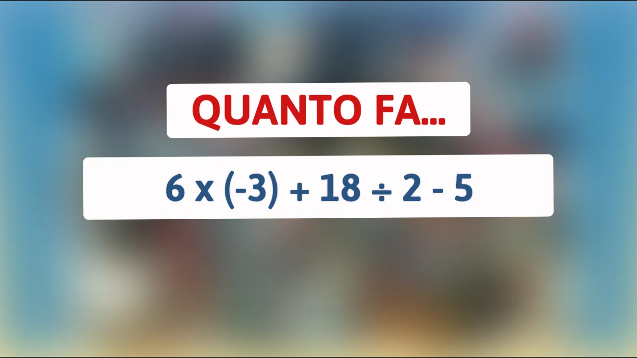 Solo una mente geniale può risolvere questo enigma matematico in meno di 10 secondi! Scopri la risposta adesso!"