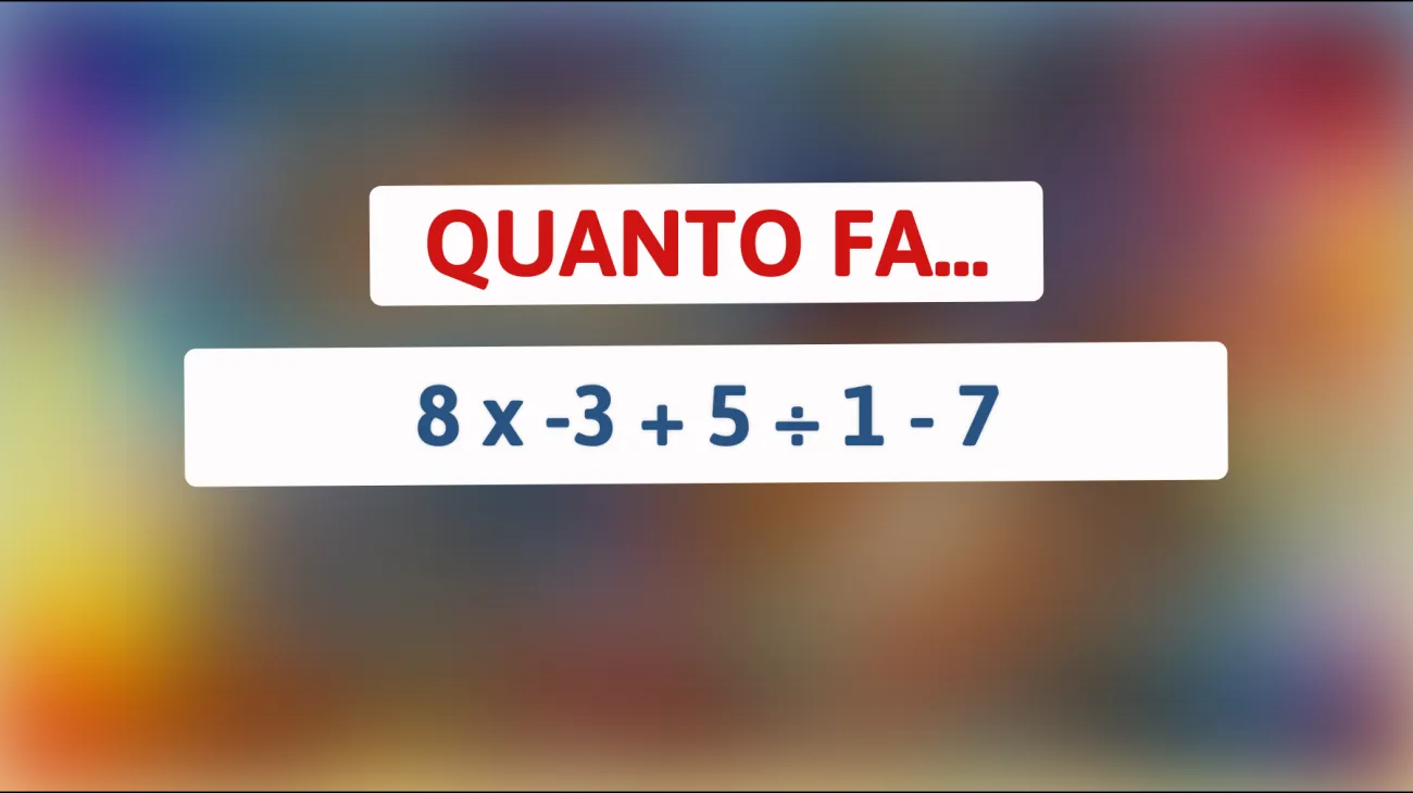 Testa il tuo ingegno: Riesci a risolvere questo indovinello matematico che mette in difficoltà il 98% delle persone?"